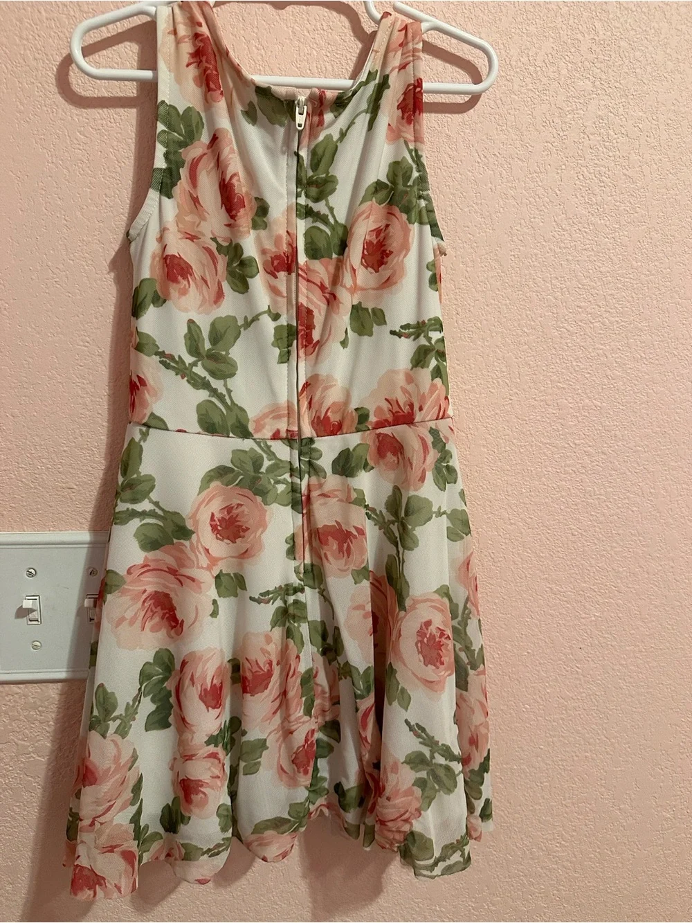 The Children's Place Cream Dress with Pink Rose Print - Picture 2 of 2